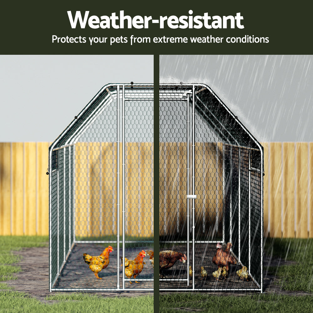 Chicken Run Walk In Hen House 2mx8mx2m