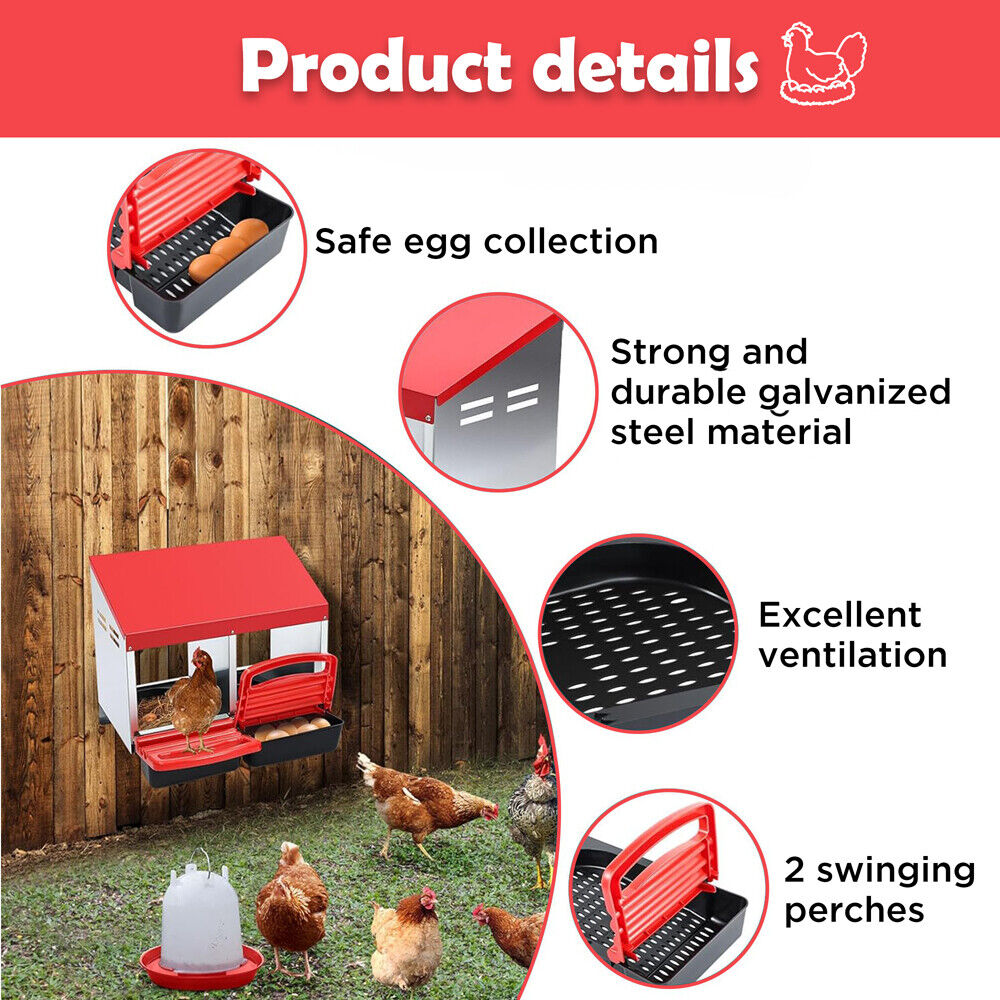 2 Hole Roll Away Lay Nesting Box