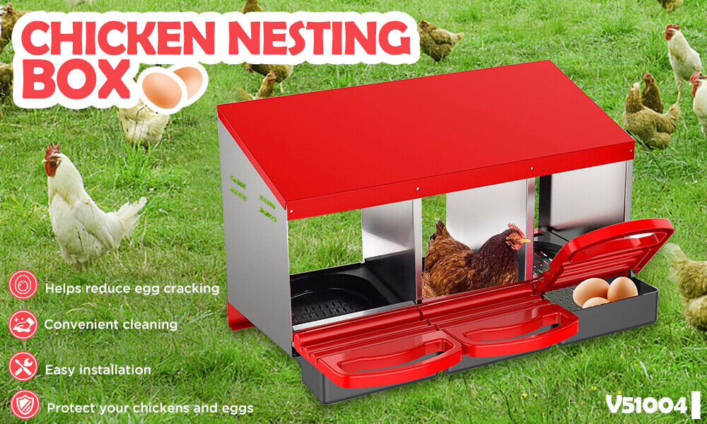 3 Hole Roll Away Egg Nesting Box