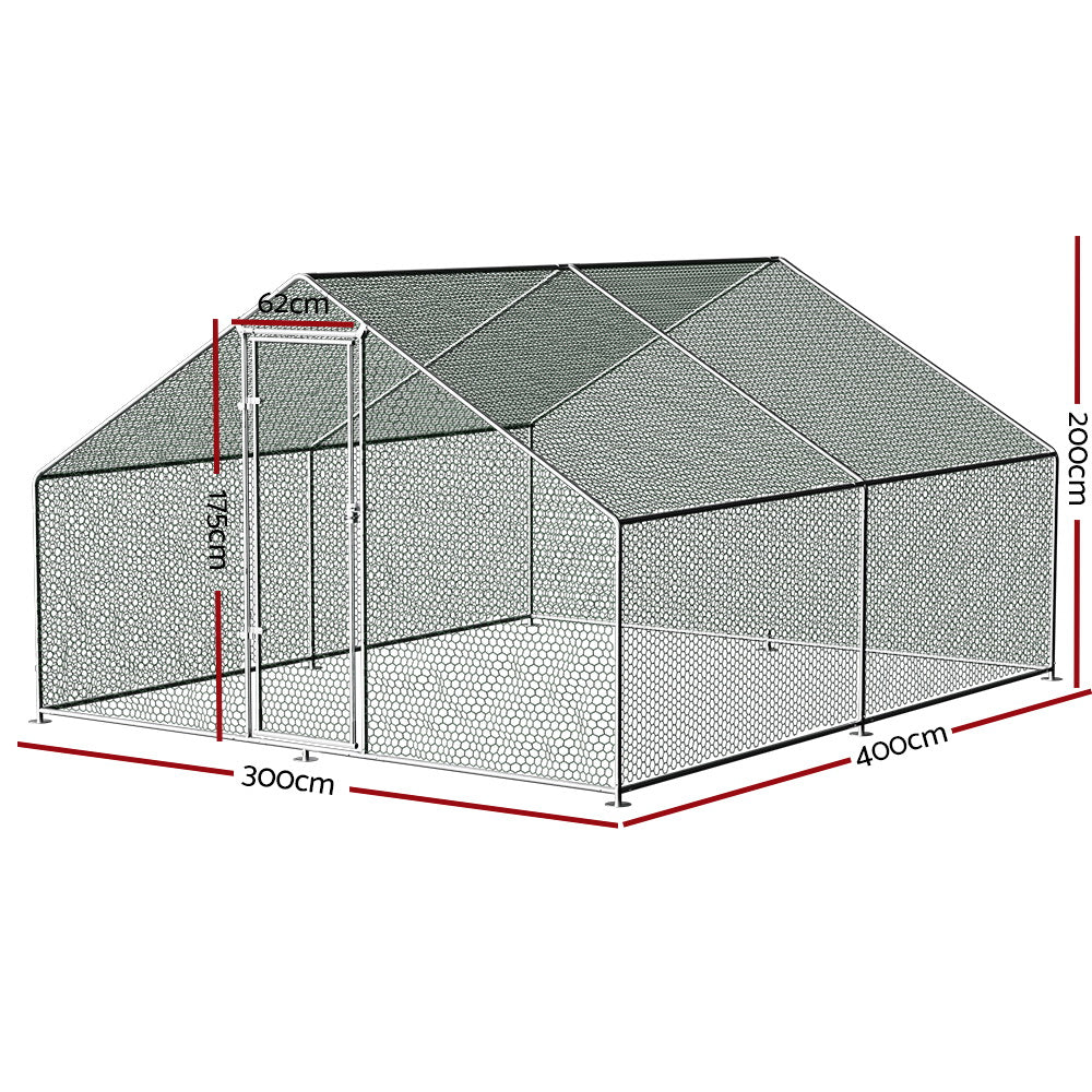 Chicken Run Walk in Hen House Cage 3mx4mx2m
