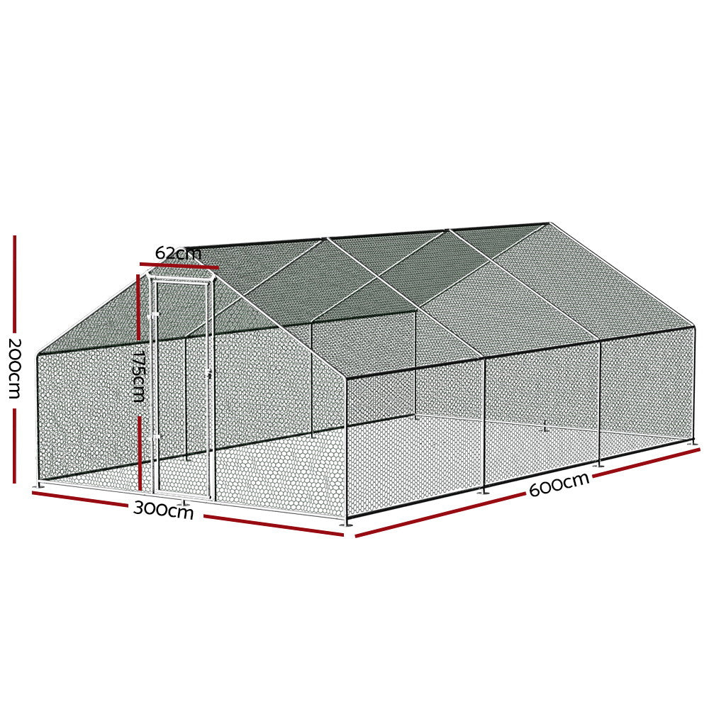 Chicken Run Walk in Hen House 3mx6mx2m