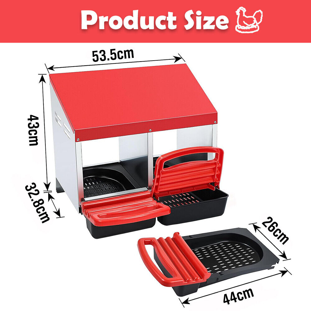 2 Hole Roll Away Lay Nesting Box