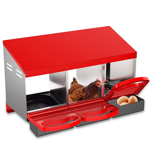 3 Hole Roll Away Egg Nesting Box